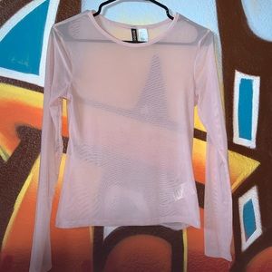 Baby Pink Mesh Top